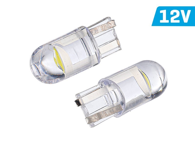 Żarówka VISION W5W (T10) 12V 1x F10 LED, całoszklana, biała, 2 szt.