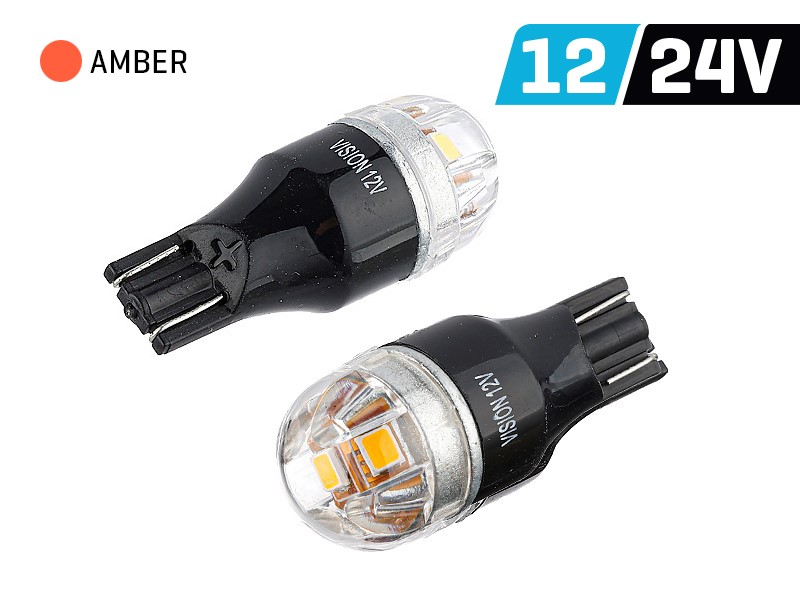 Żarówka VISION WY16W (T15) 12/24V 5x 2835 SMD Lumileds, nonpolar, CANBUS, pomara