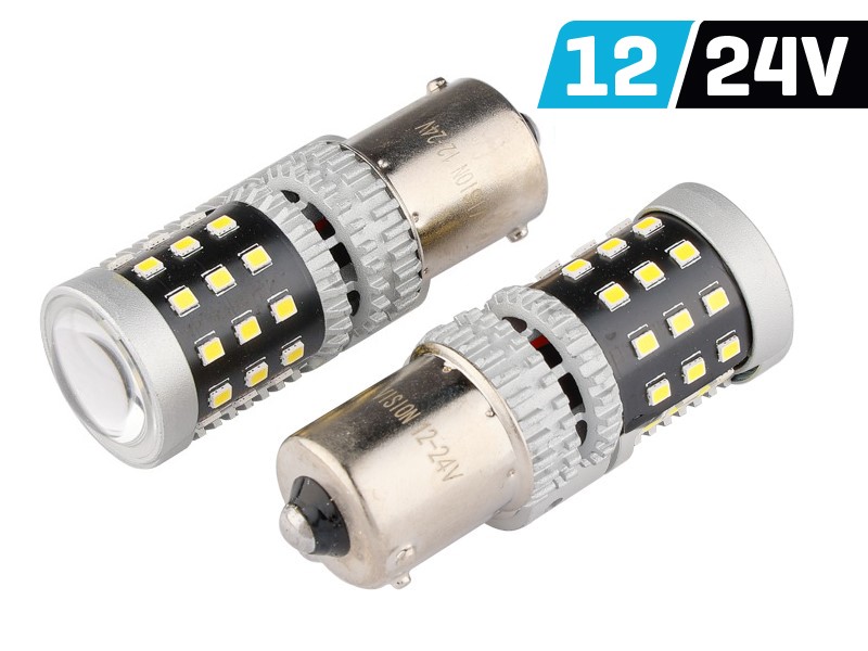 Żarówka VISION R5W/R10W BA15s 12/24V 39x 2016 SMD LED, nonpolar, CANBUS, biała, 