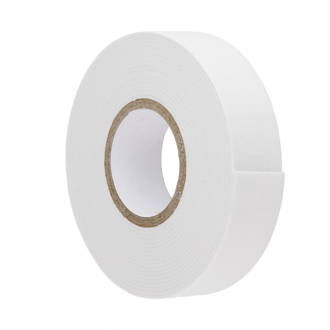 Taśma dwustronna piankowa 1 mm x 19 mm x 3 m, biała, 1 szt.