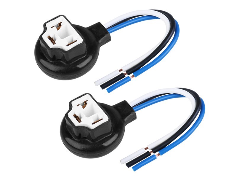 Gniazdo żarówki H4 łamane, ceramiczne, przewód 15 cm, 2 szt.