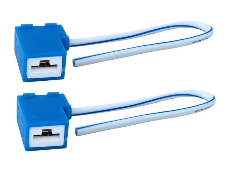 Gniazdo żarówki H1/H3 łamane, ceramiczne, przewód 15 cm, 2 szt.