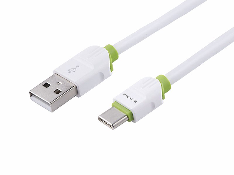 WAYME Kabel do ładowania i synchronizacji, silikonowy okrągły, 100 cm, USB > USB