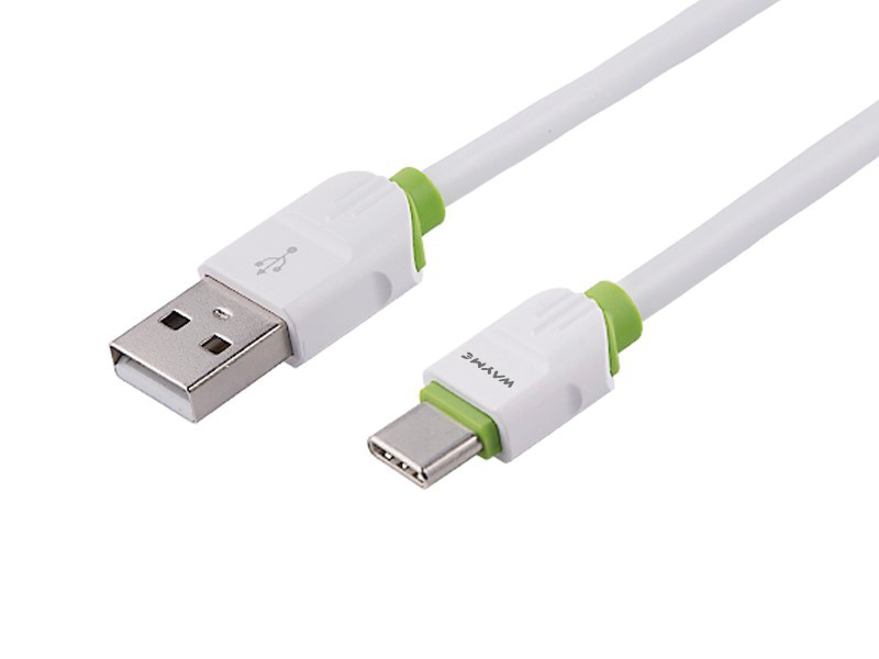 WAYME Kabel do ładowania i synchronizacji, silikonowy okrągły, 200 cm, USB > USB