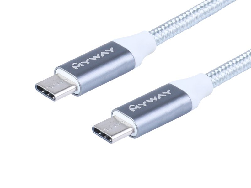 Kabel do ładowania i synchronizacji, w oplocie z mikrofibry, 120 cm, USB-C > USB