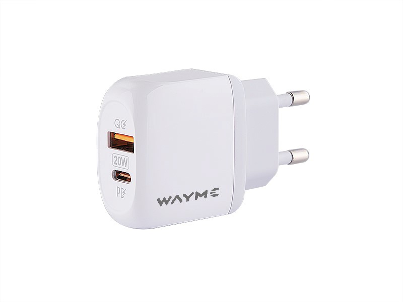 WAYME Ładowarka sieciowa 20W USB-C PD + QC3.0