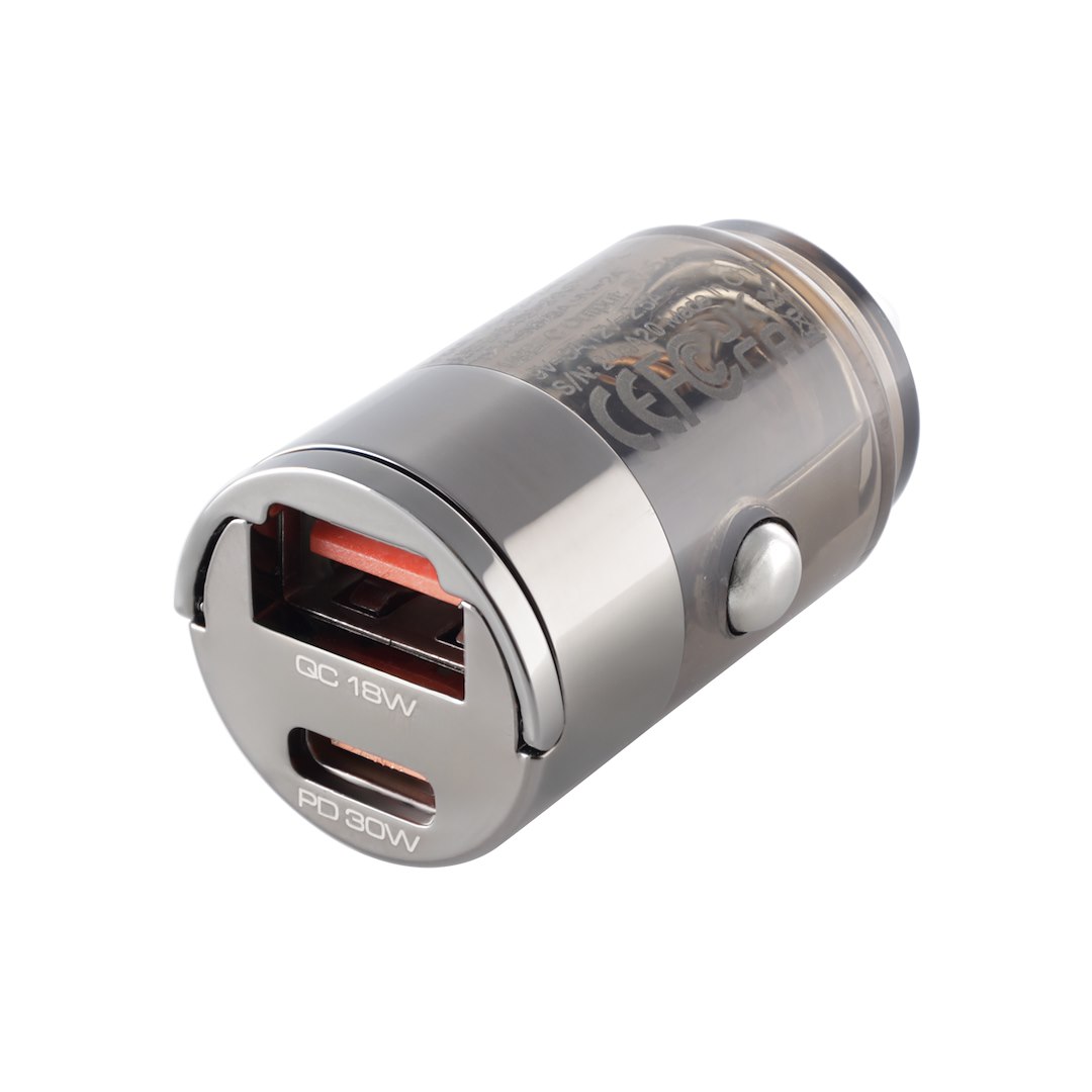 WAYME Ładowarka 12/24V, USB 18W + USB-C PD 30W, nano, z pierścieniem