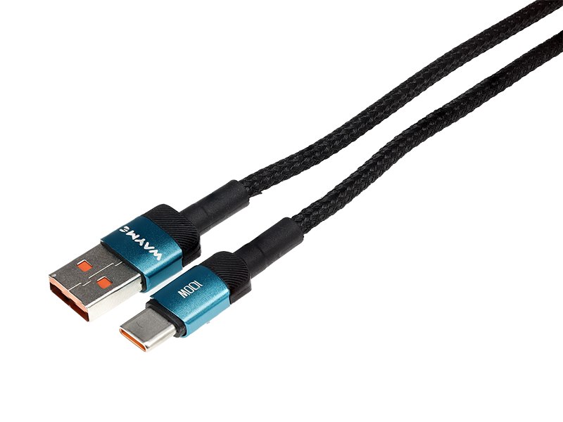 WAYME Kabel do ładowania i synchronizacji, w oplocie z mikrofibry, 100 cm, USB >