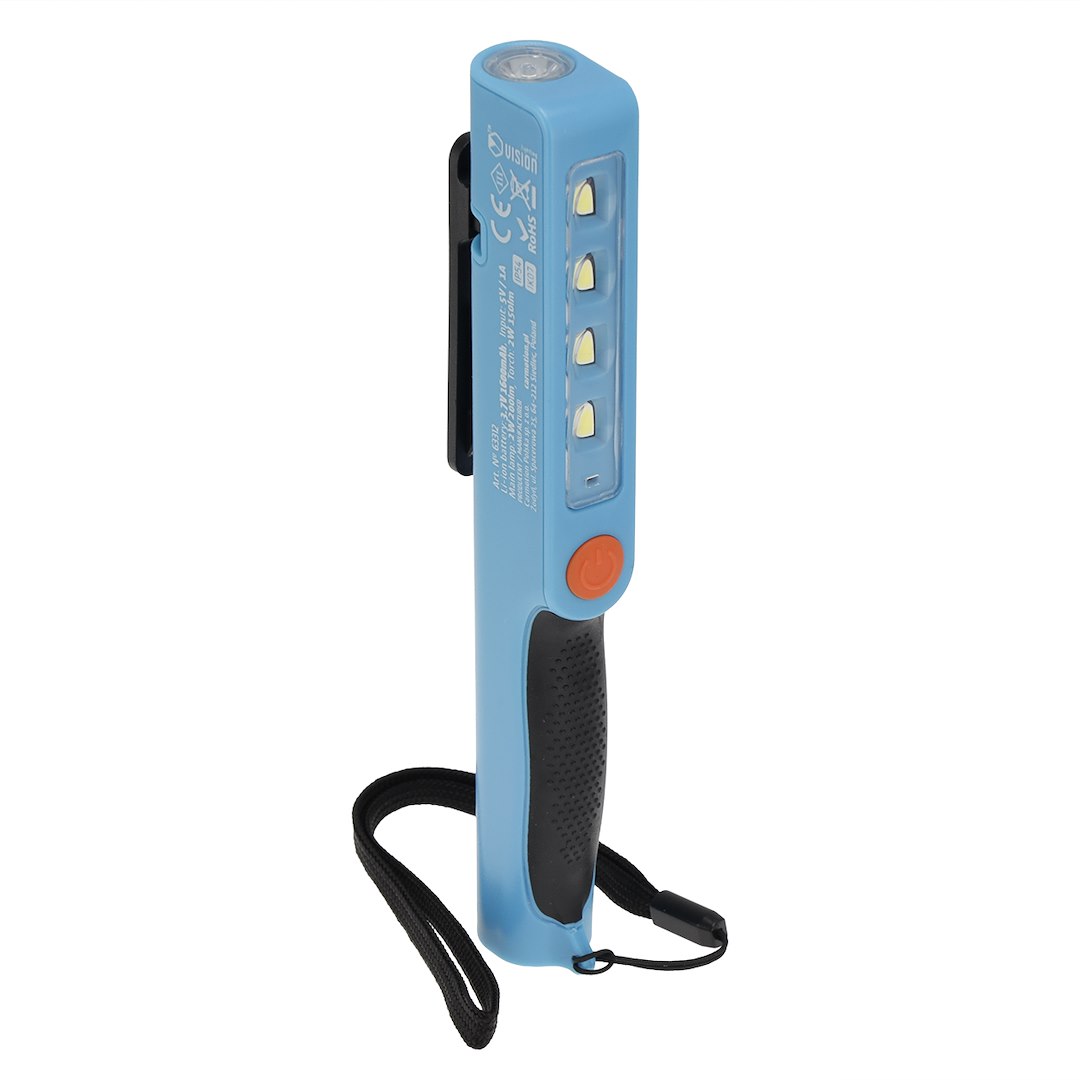 Lampa warsztatowa inspekcyjna 2W 4x SMD LED 200 lm + latarka 2W SMD LED 150 lm, 