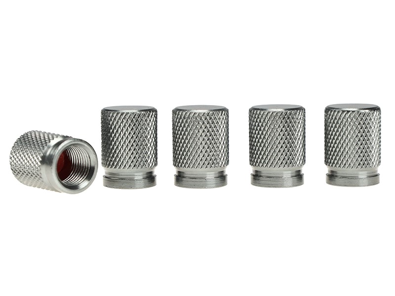 Nakrętki na wentyle, aluminiowe, 5 szt., gunmetal