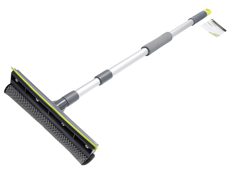 Myjka do szyb 25 cm ze ściągaczką, aluminiowa teleskopowa rączka 75 -120 cm