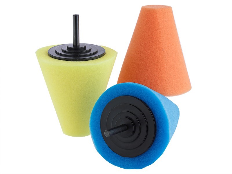 Stożki polerskie FI 32 x FI 80 x 80 mm, adapter M6, 3 szt.