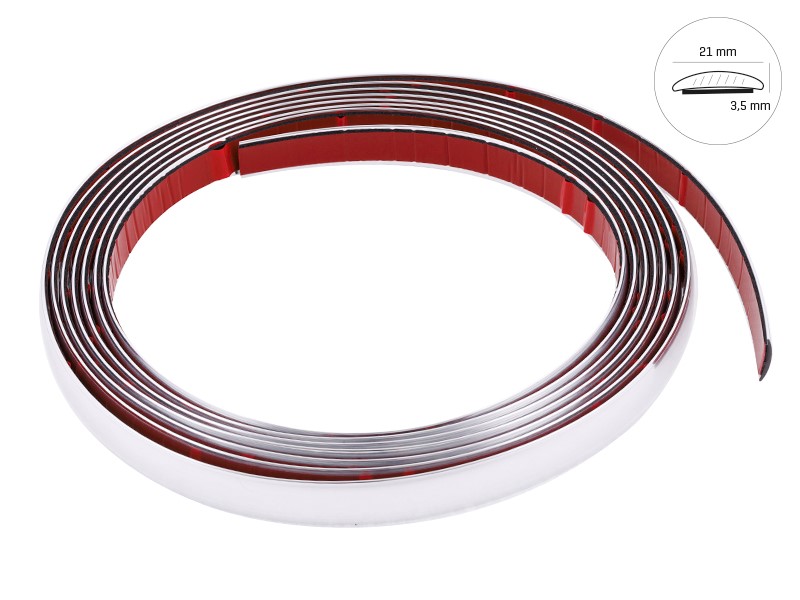 Listwa dekoracyjna, chrom, 21 mm x 5 m (58991)