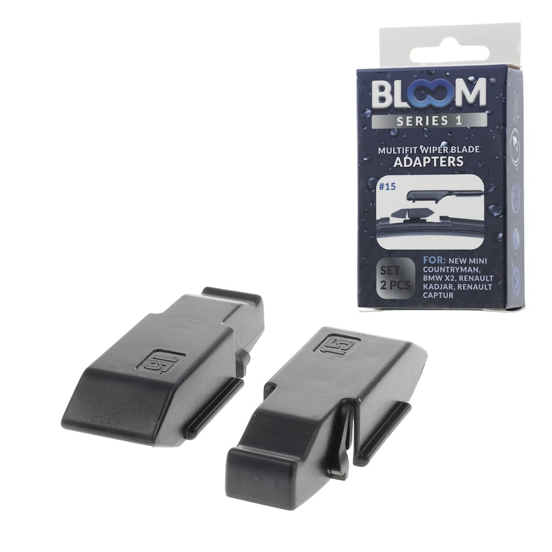 Adaptery #15 do piór wycieraczek bezszkieletowych BLOOM M10, 2 szt.