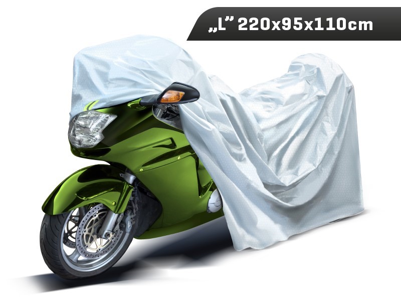 Pokrowiec na motocykl "L" 220x95x110 cm, 3-warstwy, odblaski