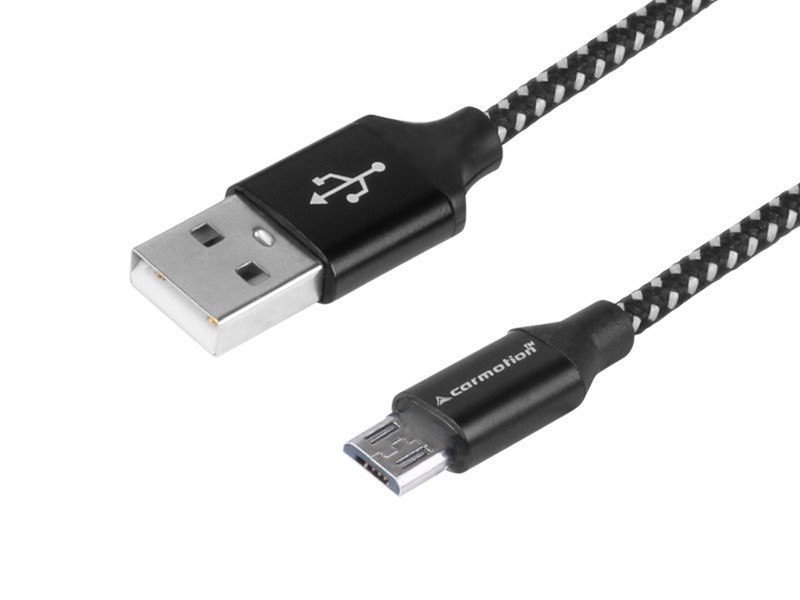 Kabel do ładowania i synchronizacji, 300 cm, w oplocie z mikrofibry, USB > micro