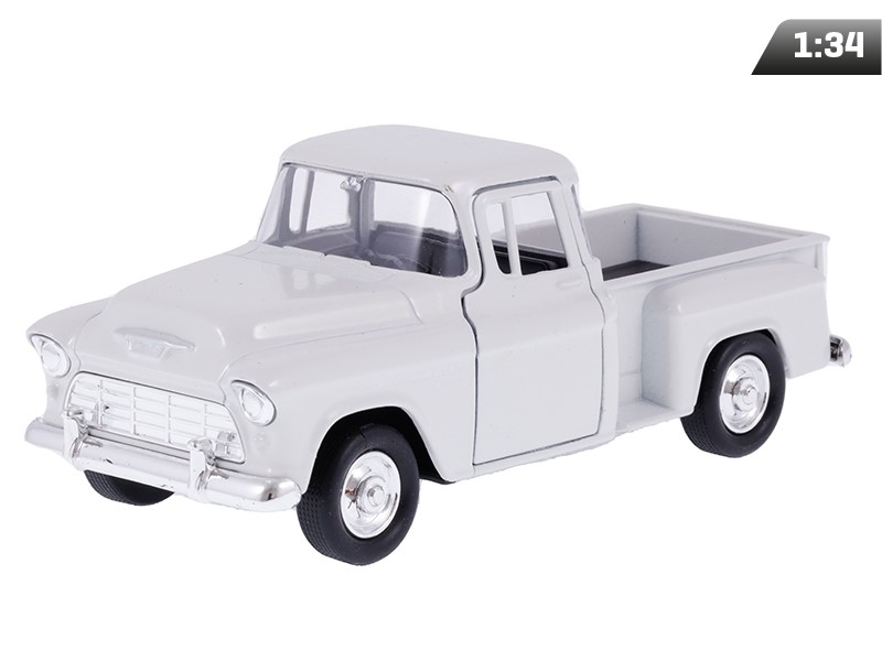 Model 1:34, 1955 Chevrolet Stepside PickUp, biały (A00880CHSB)
