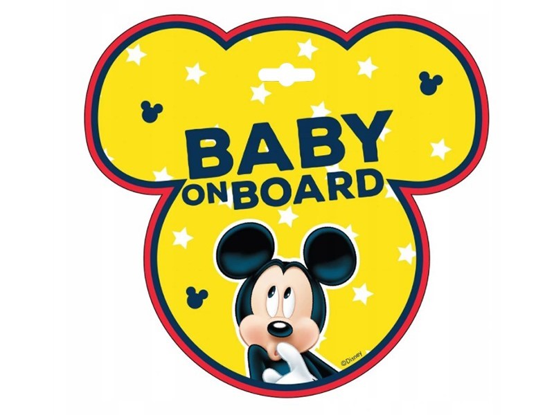 Tabliczka Baby On Board, Mickey