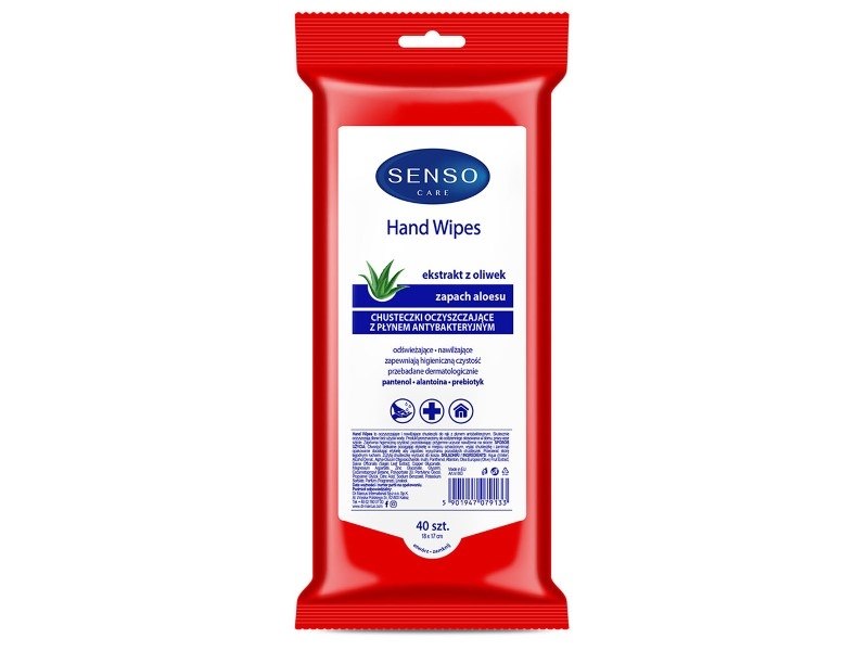 Chusteczki oczyszczające z płynem antybakteryjnym, 40 szt.